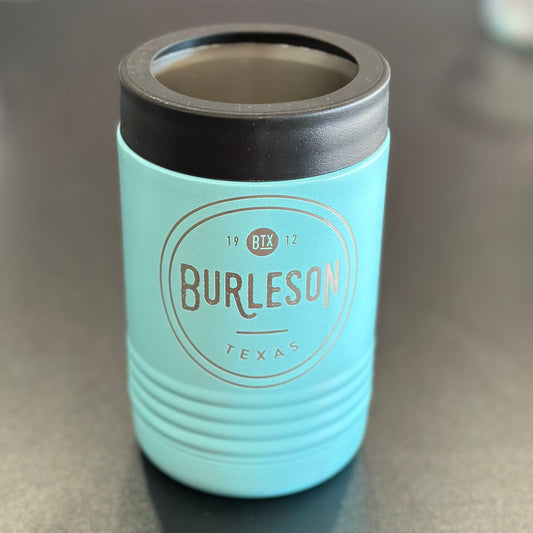 BURLESON ENGRAVED CAN COOLER